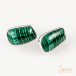 Malachite Earrings set in Sterling Silver - Posts